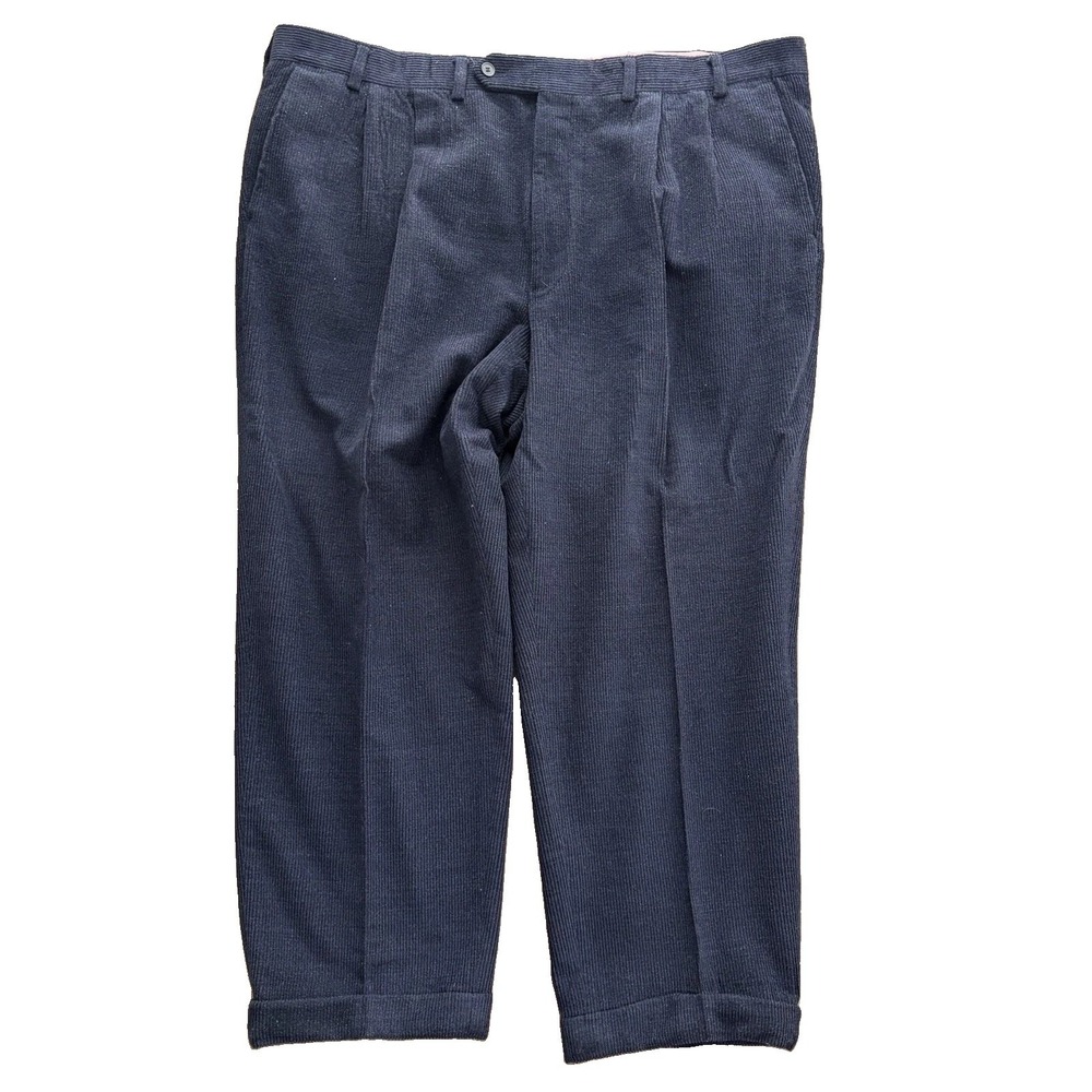 Loro Piana Riviera Armando Merino Wool Pant Corduroy Blue Mens Size 44 44x27